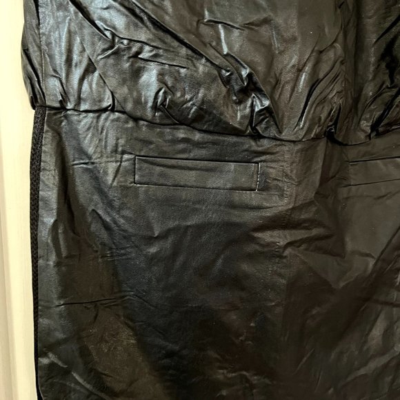 NWT See U Soon Faux Leather Sleeveless Mini Dress Mod 60's Inspired Pock… - Picture 5 of 13